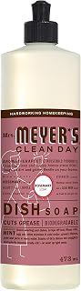 Mrs. Meyer's Clean Day Dish Soap, Cruelty Free and Biodegradable Dishwashing Liquid, Rosemary Scent, 474 ml Bottle