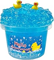 Vista 1 de Encantador limo azul crujiente con cuentas de pecera, súper suave y antiadherente, ideal para regalos de cumpleaños para niñas y niños, regalos