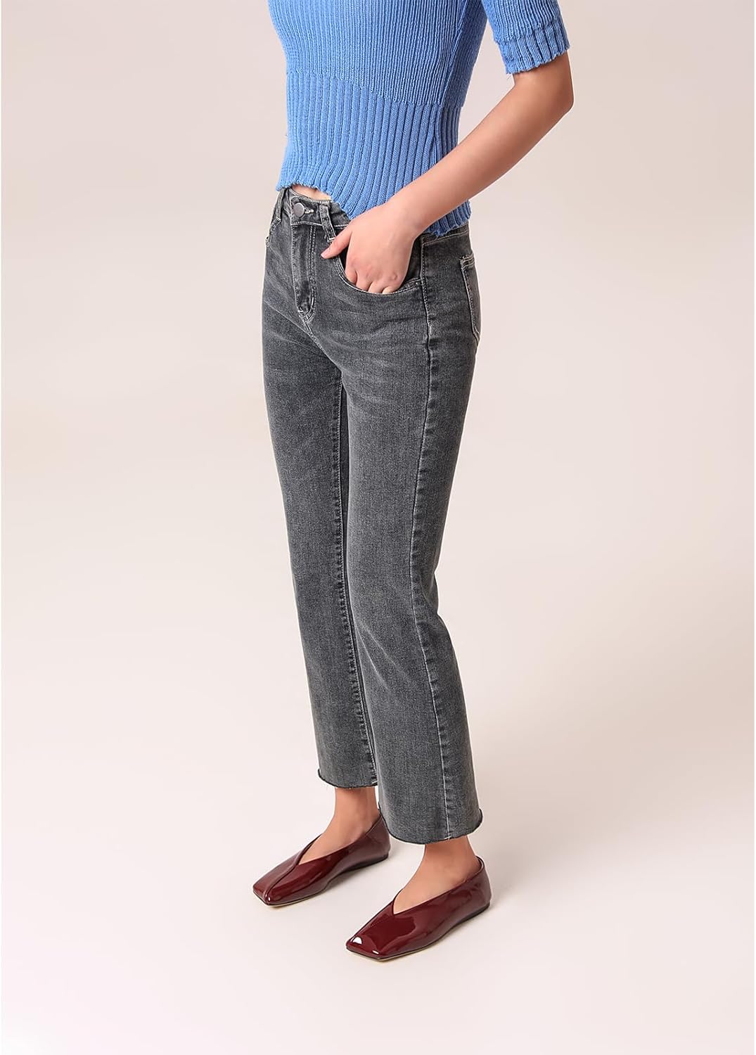 Women's Ballet Flats Closed Square Toe Slip On Flats Comfortable Dressy Casual Work Office Shoes - Image 7