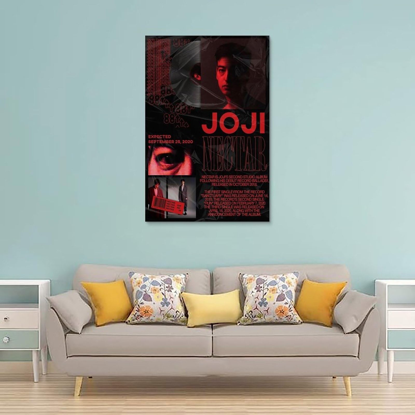 SkVLf Pôster Joji Música Néctar Arte Colagem Álbum Pôster Pintura