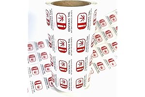 Universal Weed Warning Labels for Child and Pet Safety: 1,500 3/4" x 1" White Stickers