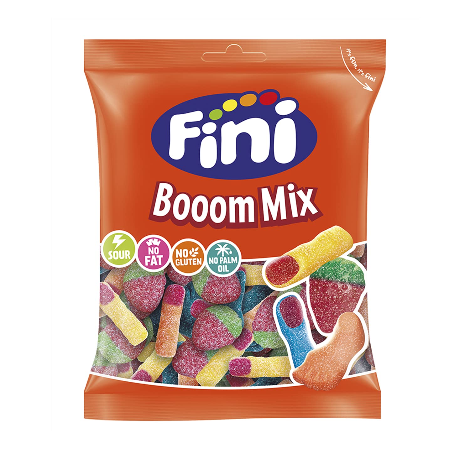 Fini Sour Booom Mix Golosinas Ácidas Gominolas Ácidas Bolsa 500 g