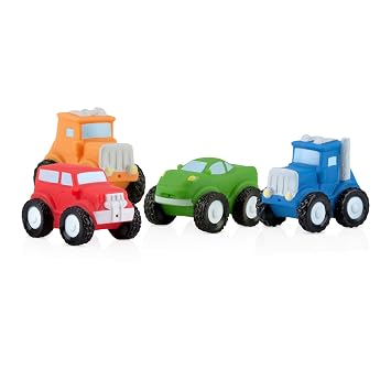 Nuby Squirt Wheels Baby Bath Toys - 4 Count