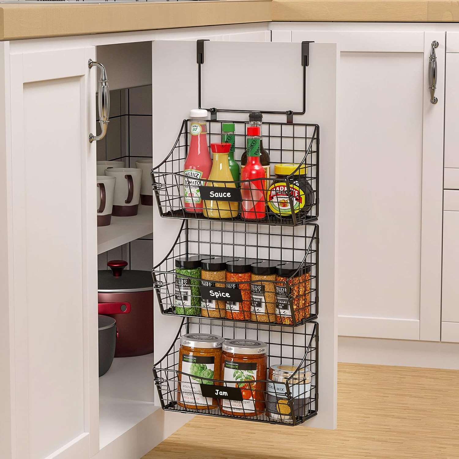 3 Pack Over Door Organizer Stackable Metal