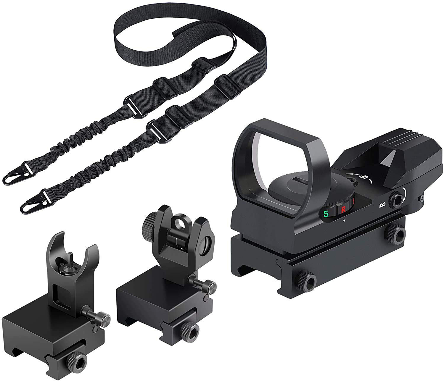 Hunting Explorer Reflex Sight with Flip Up Iron Sight and 2 Points Rifle Sling