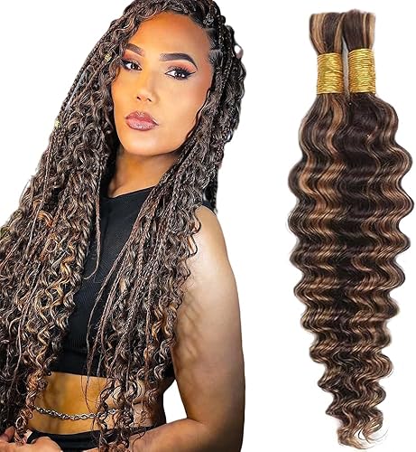 Evaxilc Deep Wave Human Hair For Braiding Menschliches Haar Unprocessed No Weft 