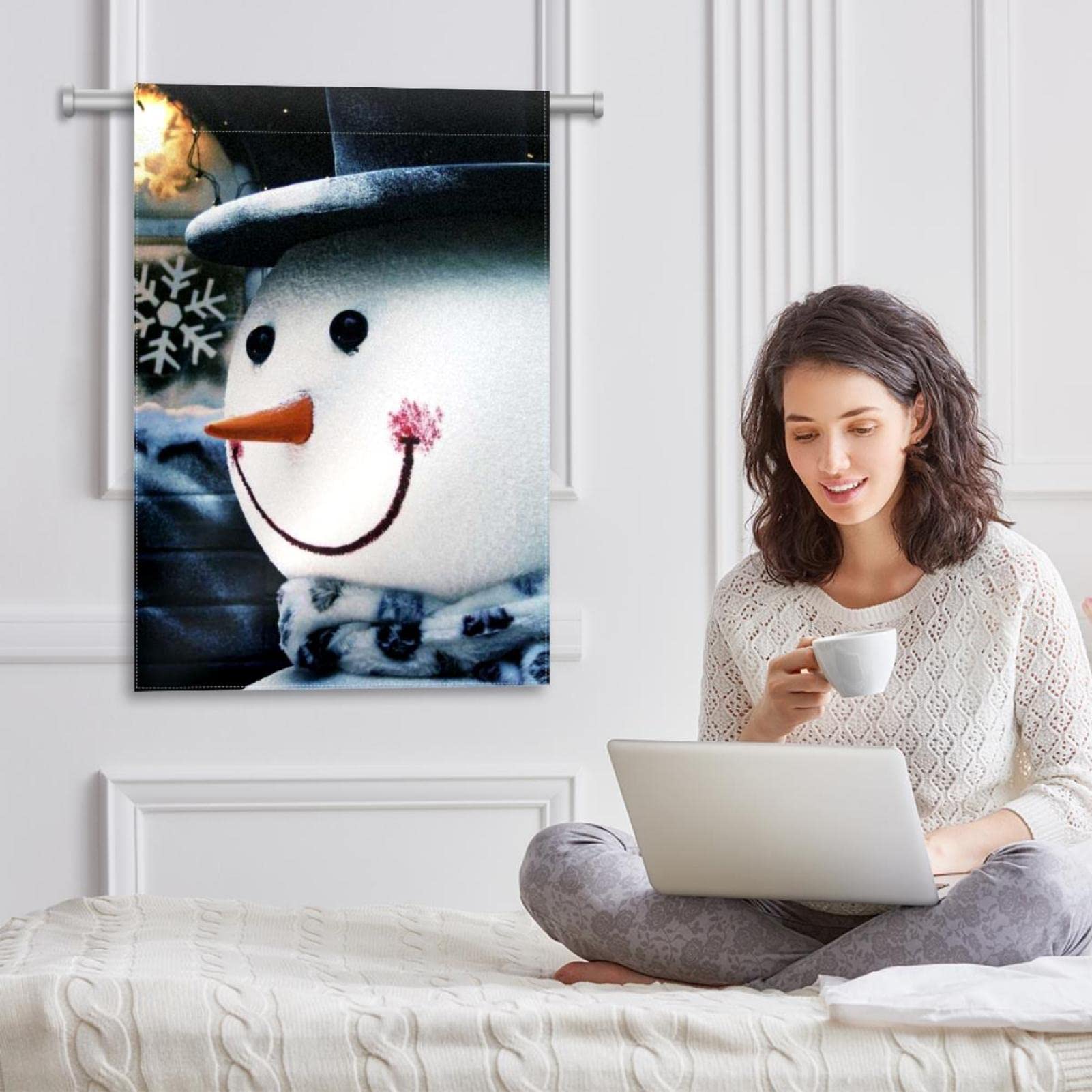 Schneemann Gartenflagge – 30,5x45,7 Cm, Doppelseitig, Polyester, Für Winterdekoration Im Garten & Hof