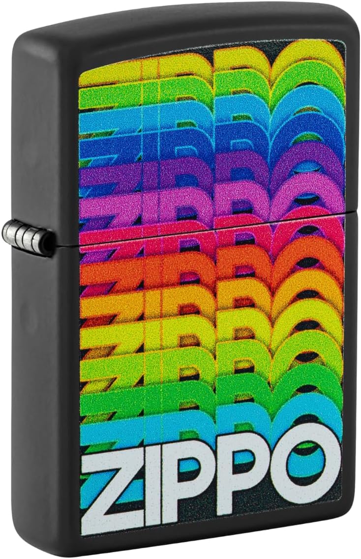 Zippo Art Deco Flame Design High Polish Brass Pocket Lighter