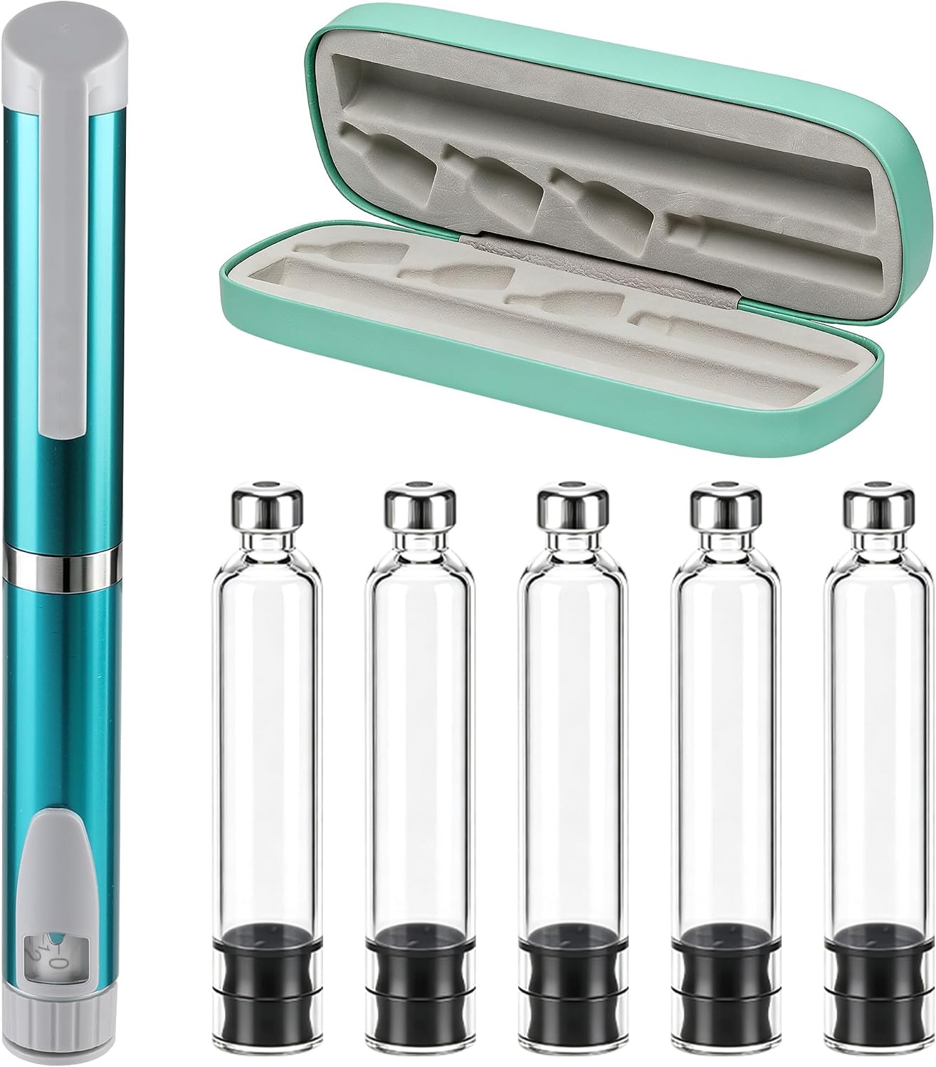 60 Unit Pen Injector,Reusable V3 Injection Pen (Green)