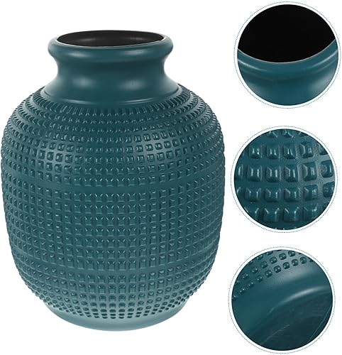 Miniatura 9 de Vaguelly Jarrones de plástico para arreglos florales, 1 paquete de jarrón de plástico compuesto de imitación de porcelana esmaltada con aspecto de