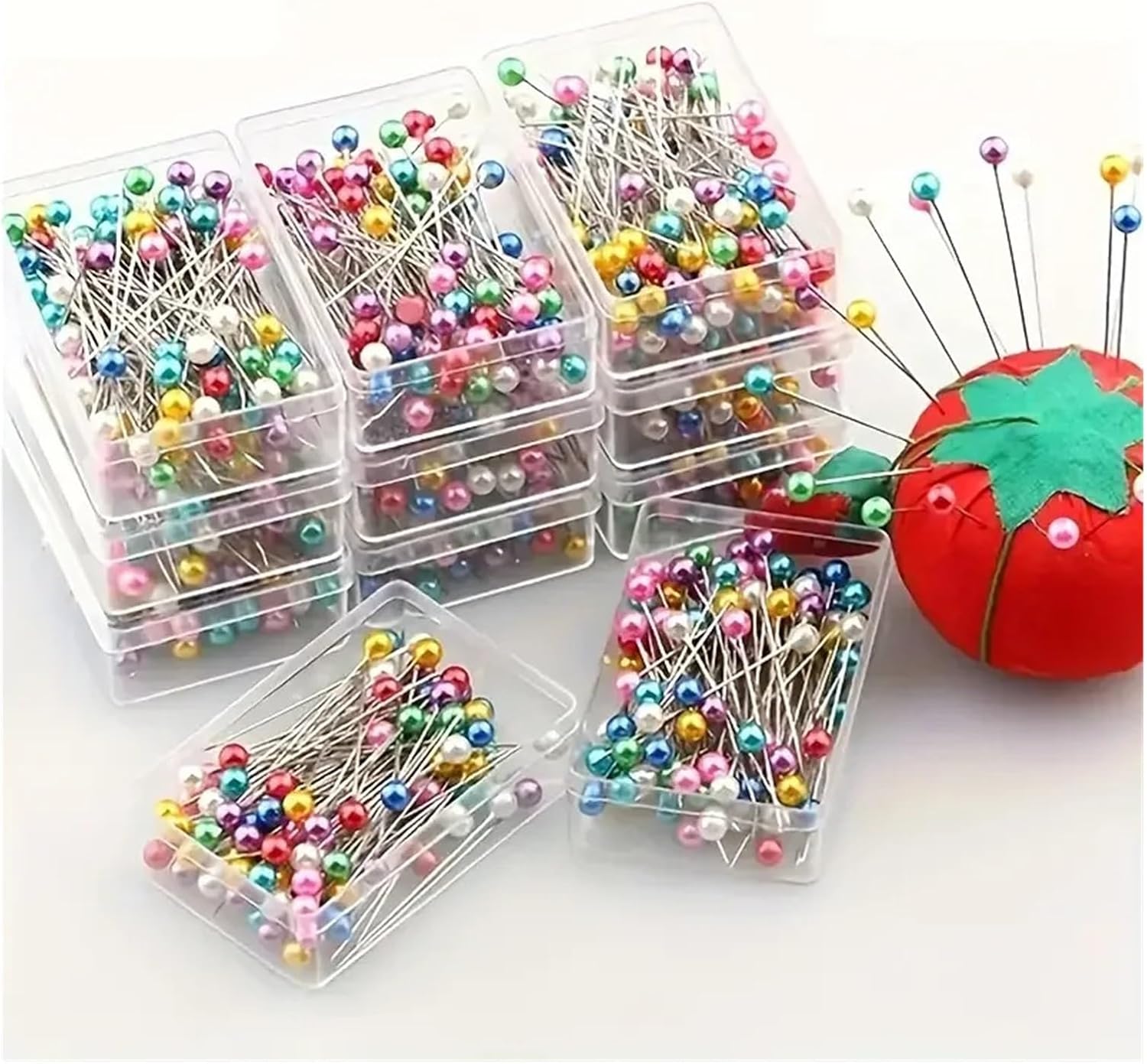 Sewing Pins for Fabric 40 Boxes Pearl Needle Positioning Color Pin Clothing Accessories Sewing Tools