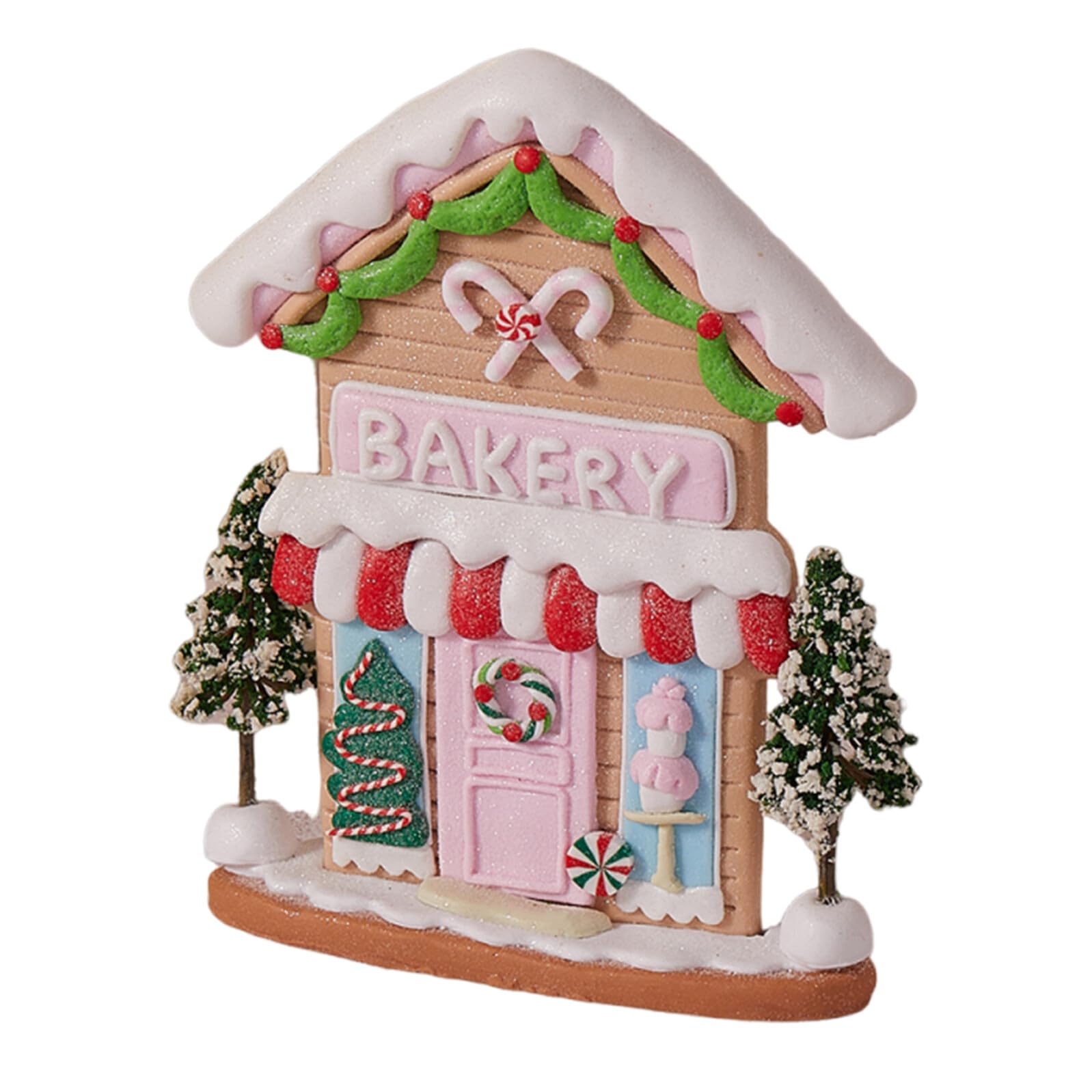 TOYANDONA Casita De Jengibre Navideña De Arcilla Figura Decorativa Casita De Pueblo Navideño Adorno Pequeño para Mesa Decoración De Invierno para Fiestas Navideñas