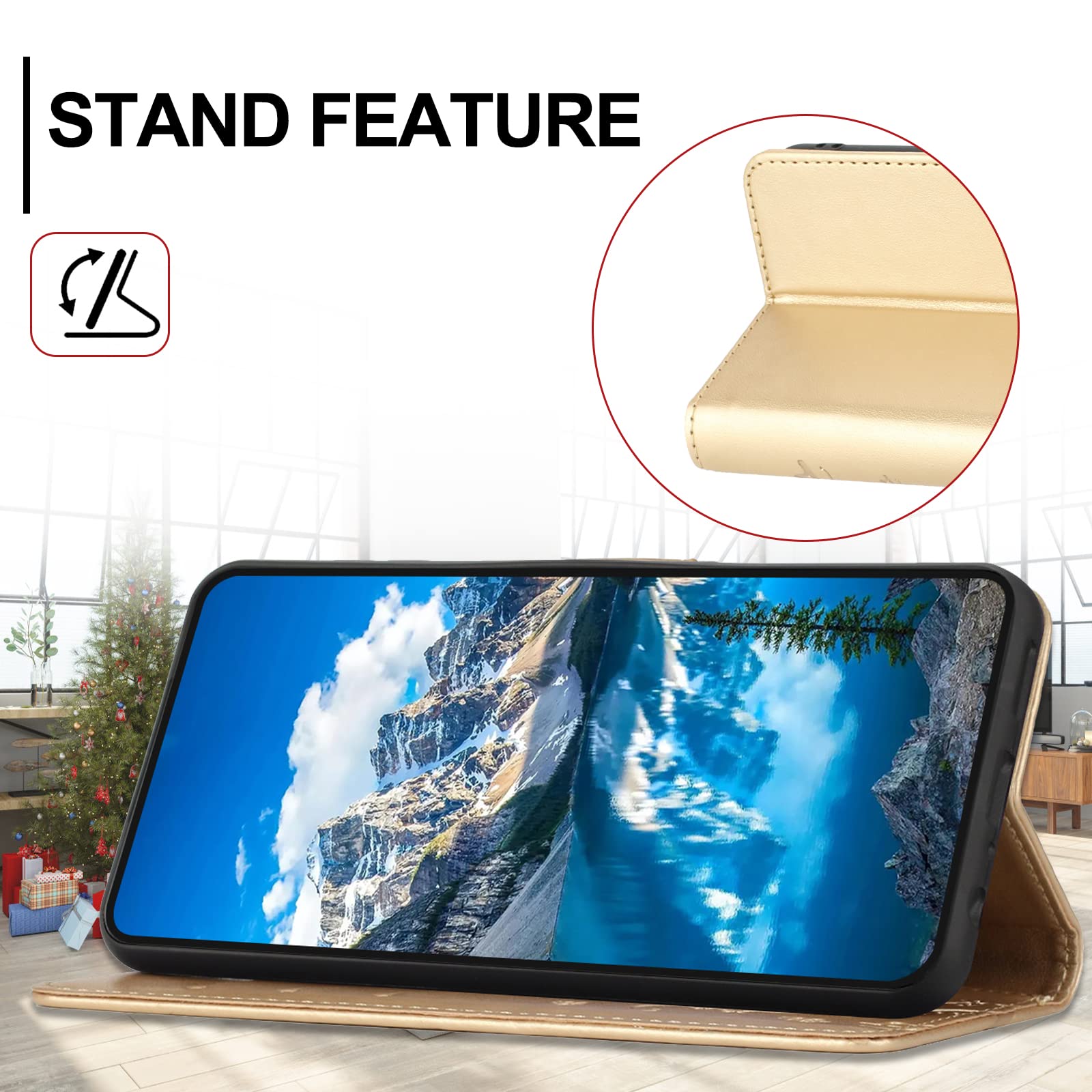 Custodia Oppo Find X3 Neo In Pelle Magnetica – Portafoglio E Supporto, Blu