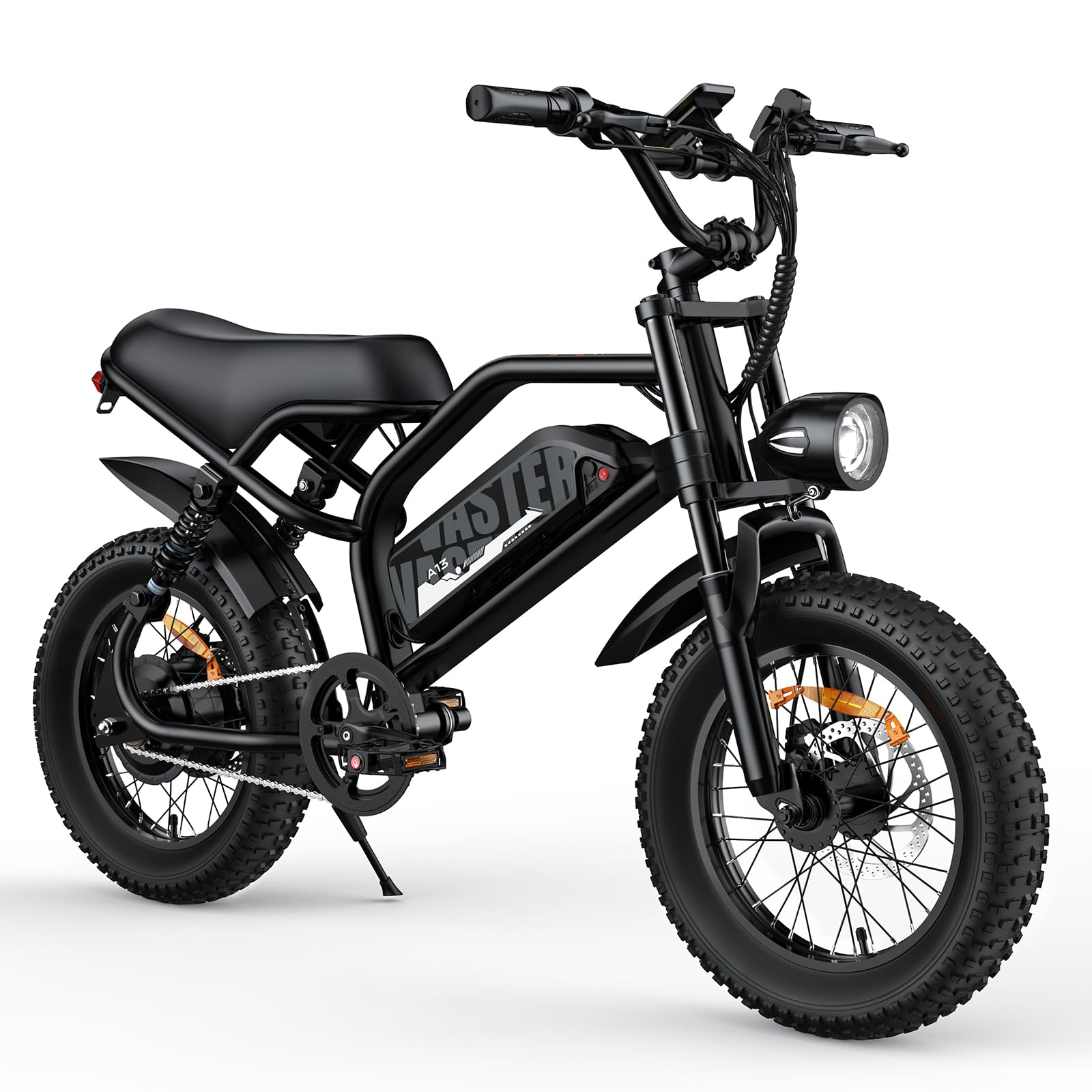 Electric Bike, 16'' Fat Tire eBike for Teens/Adults, 500W E-Bike with 36V/12.8Ah Removable Battery, 22MPH 45 Mile Range Commuting Electric Mountain Bike with Dual Dual Brakes