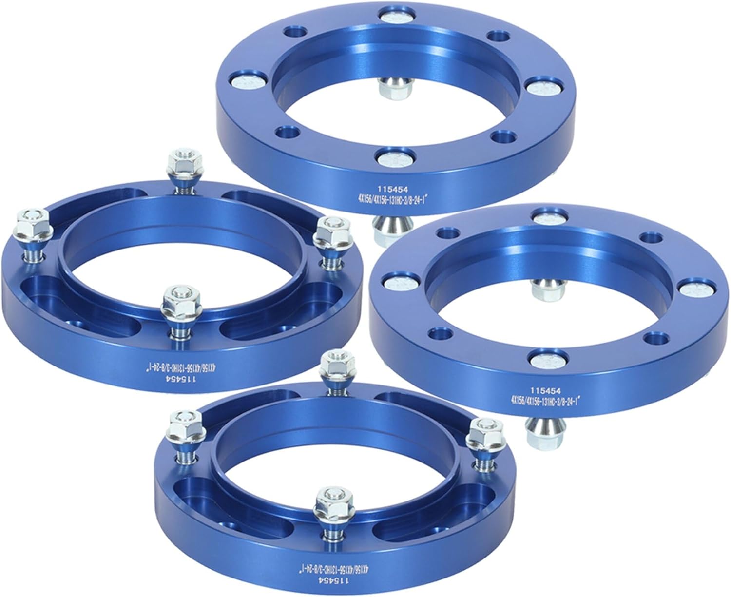 SCITOO 4Pcs 4x156 Wheel Spacers 1 inch Thread Pitch 3/8 Hub Bore 131mm