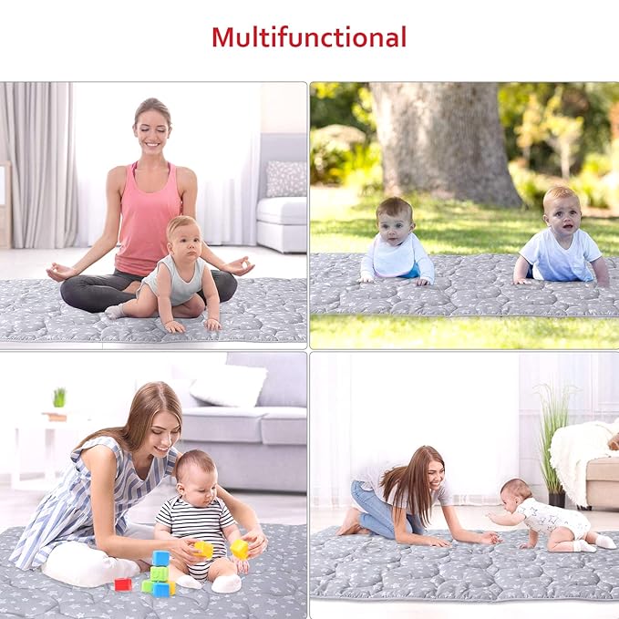 Baby Play Mat Extra Thick, Large, 79x55 Inches, Anti-slip miniatura 6