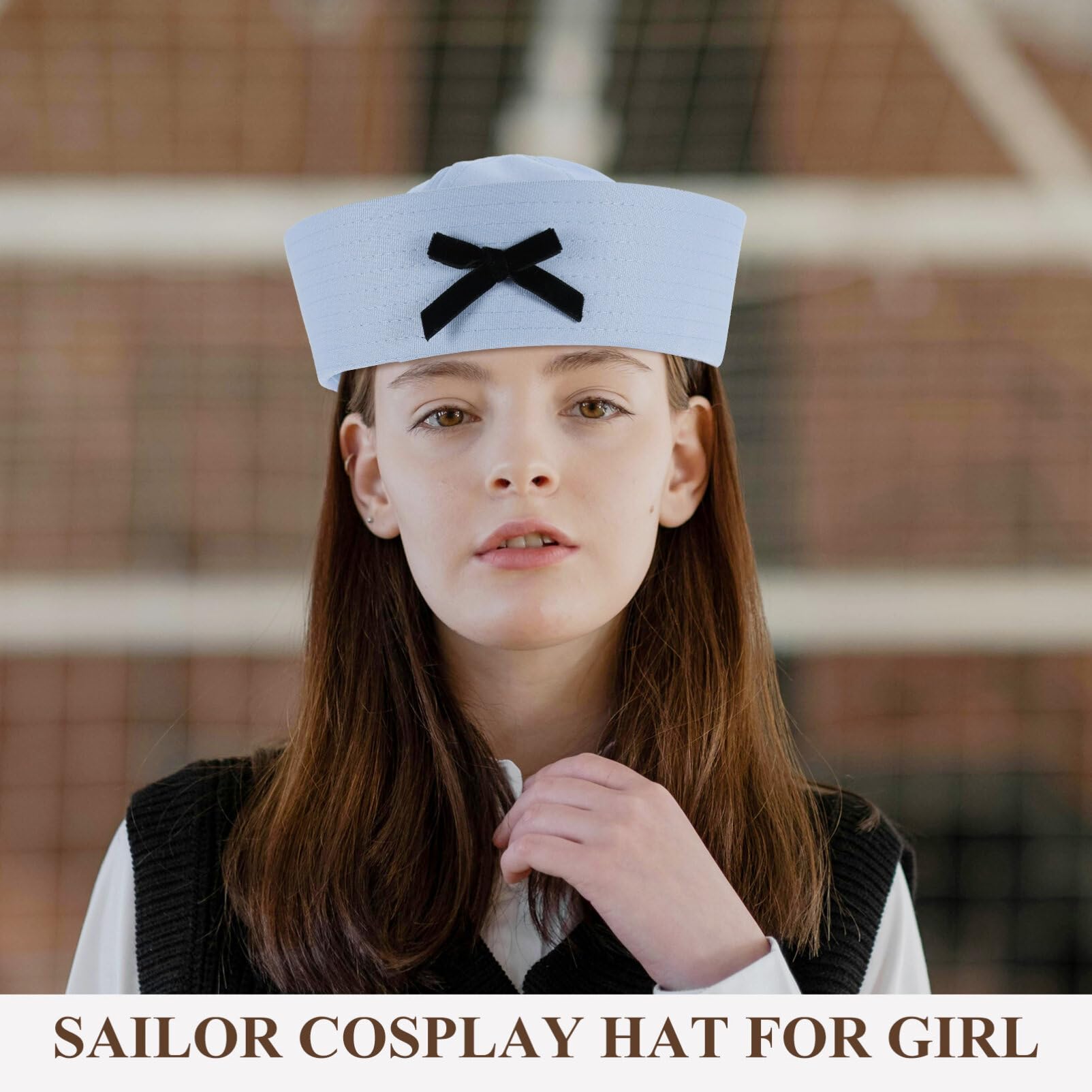 PRETYZOOM Sailor Hat for Women Bowknot Cute Navy Cosplay Cap Skin-friendly Design for Boating Costume Parties