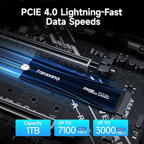fanxiang 1TB PCIe NVMe SSD Gen 4 Gaming SSD M.2 2280, Up to 7100MB/s Compatible with PS5, Internal Solid State Drive for Gamers, Professionals, Creators S880E - 4