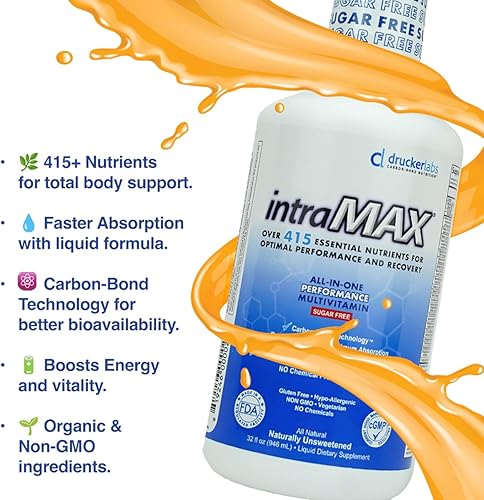 Miniatura 7 de DRUCKER Labs - Minerales líquidos orgánicos IntraMAX 2.0, multivitamínico líquido para hombres y mujeres, sin OMG, sin lácteos, sin gluten,