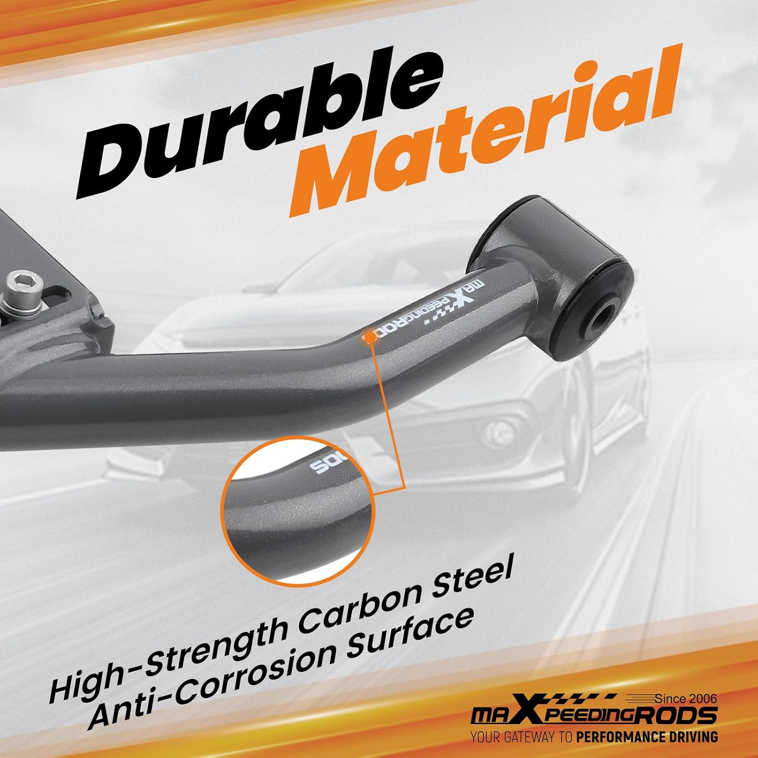 maXpeedingrods Front Upper Control Arms for Honda CR-V 1997-2001, -2° to +3° Adjustable Camber Arm Kit