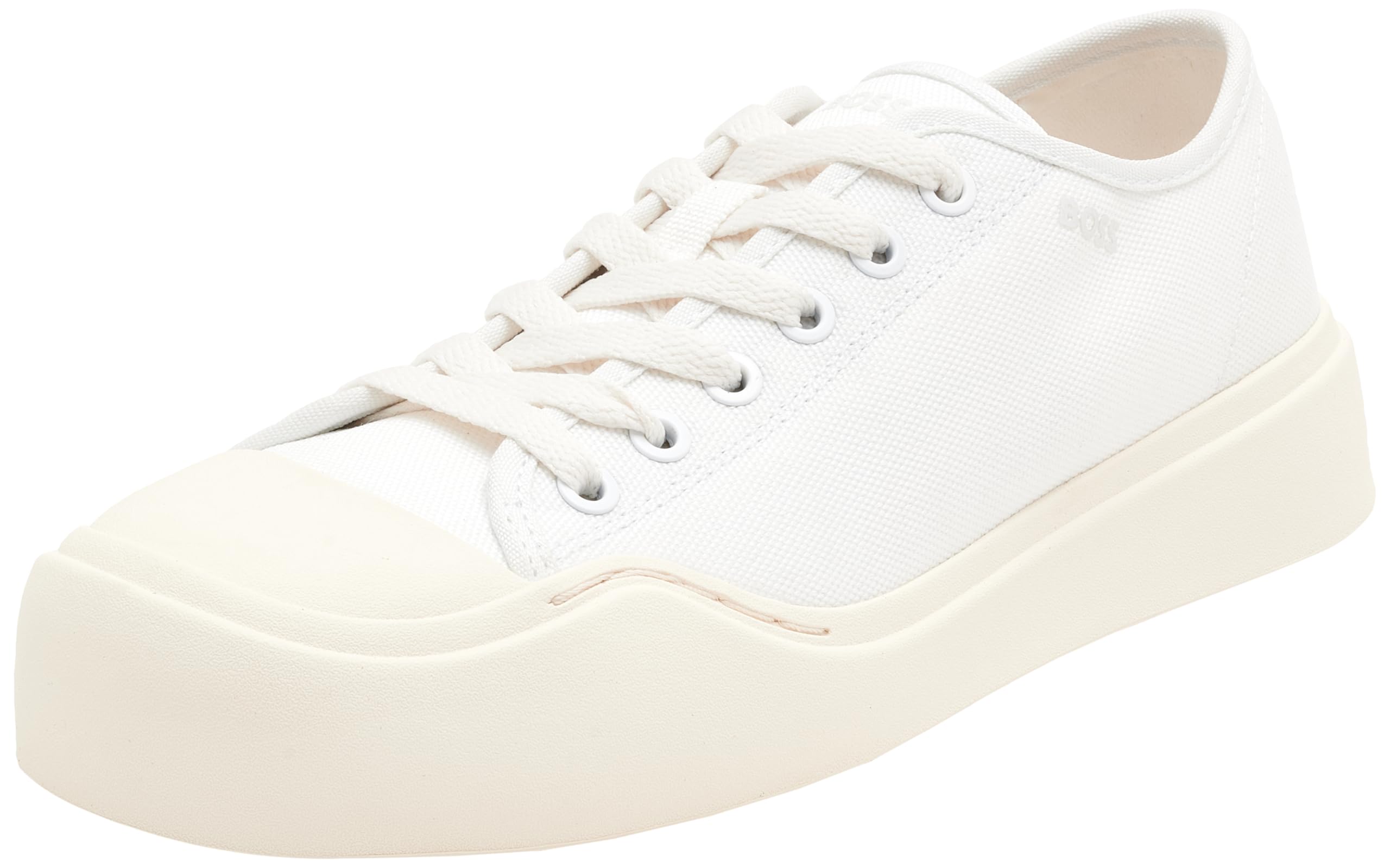 BOSS Women's Novaya_Tenn_tx Sneaker, White100, 3 UK
