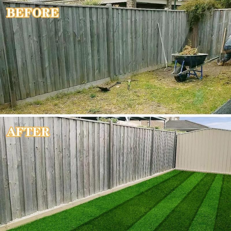 Miniatura 6 de ALTRUISTIC Césped artificial a rayas de 3 x 8 pies, 0.8 pulgadas de alta densidad, césped sintético sintético, alfombra para interiores y