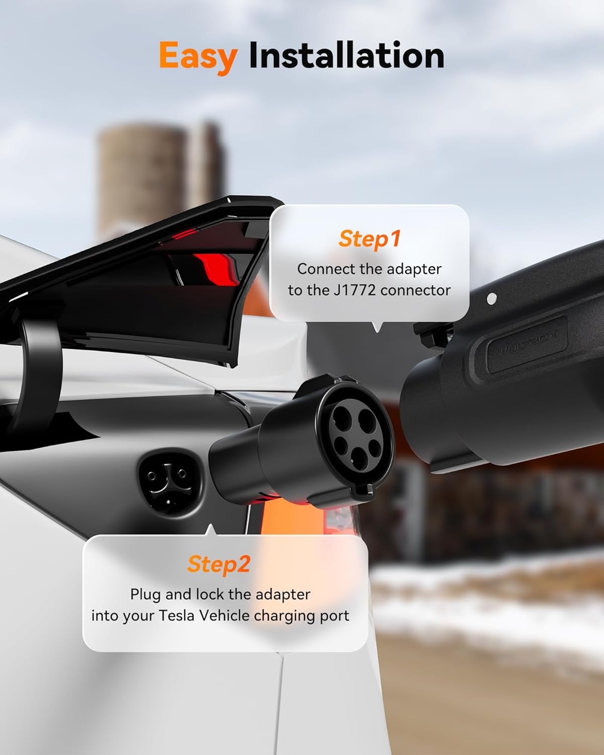 Images showing the compact size of the adapter and how it can be easily stored in a car's cup holder or console compartment.