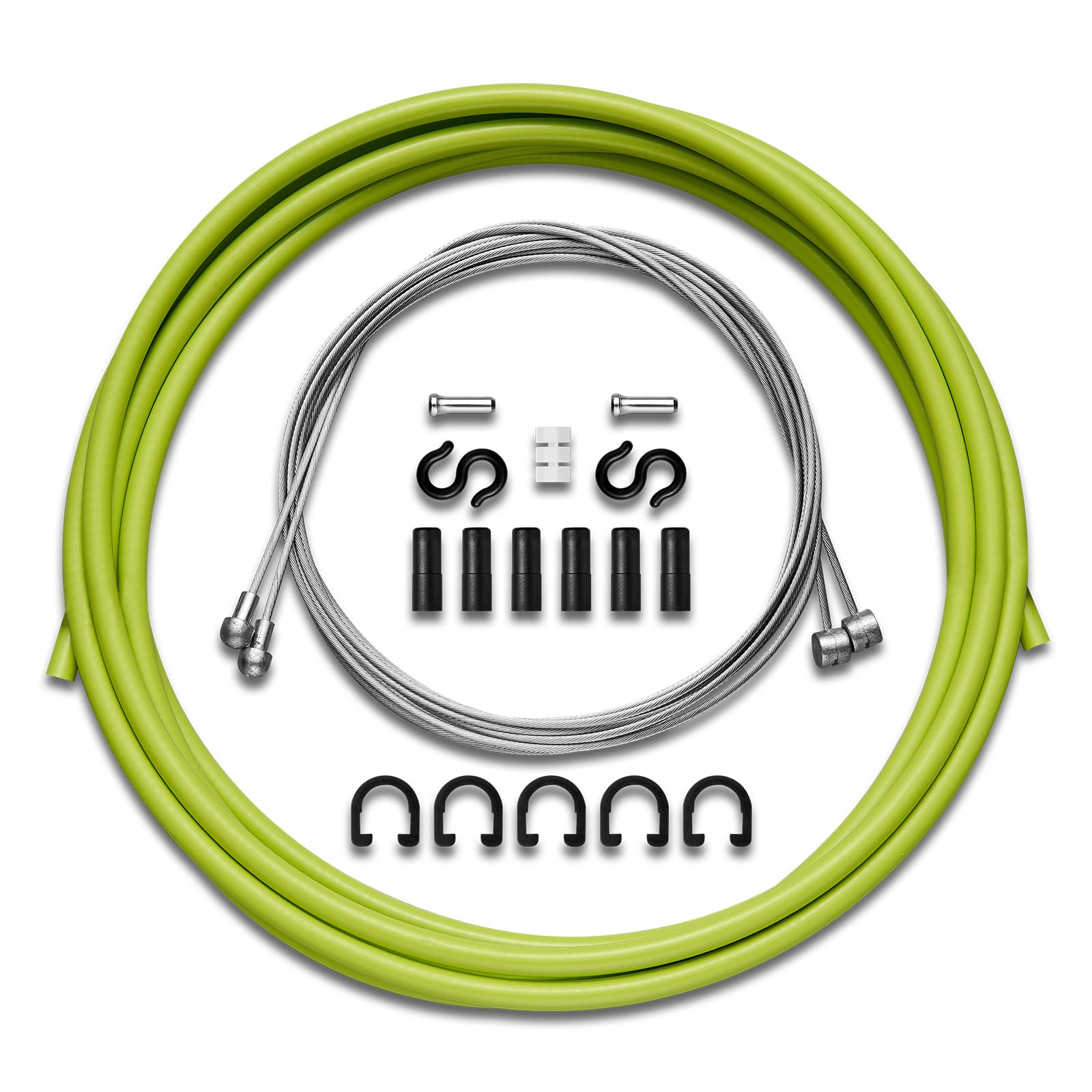 Corki Cycles Universal Standard Bike Brake Cable Housing Kit for Mountain Road Bike - Green