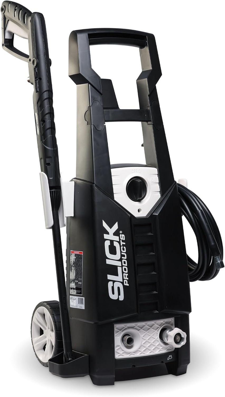 Slick Products 2050 PSI High Performance Electric Pressure Washer – Powerful Home & Vehicle Power Washer for Car, Truck, Patio, Deck Cleaning, Heavy Duty Dirt Removal
