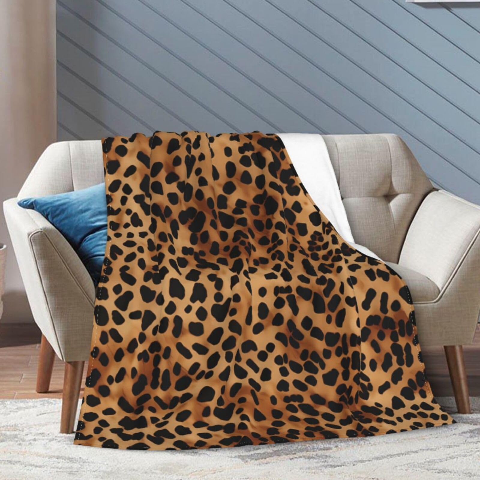 Couverture pelucheuse double face ultra douce et légère 152 x 127 cm