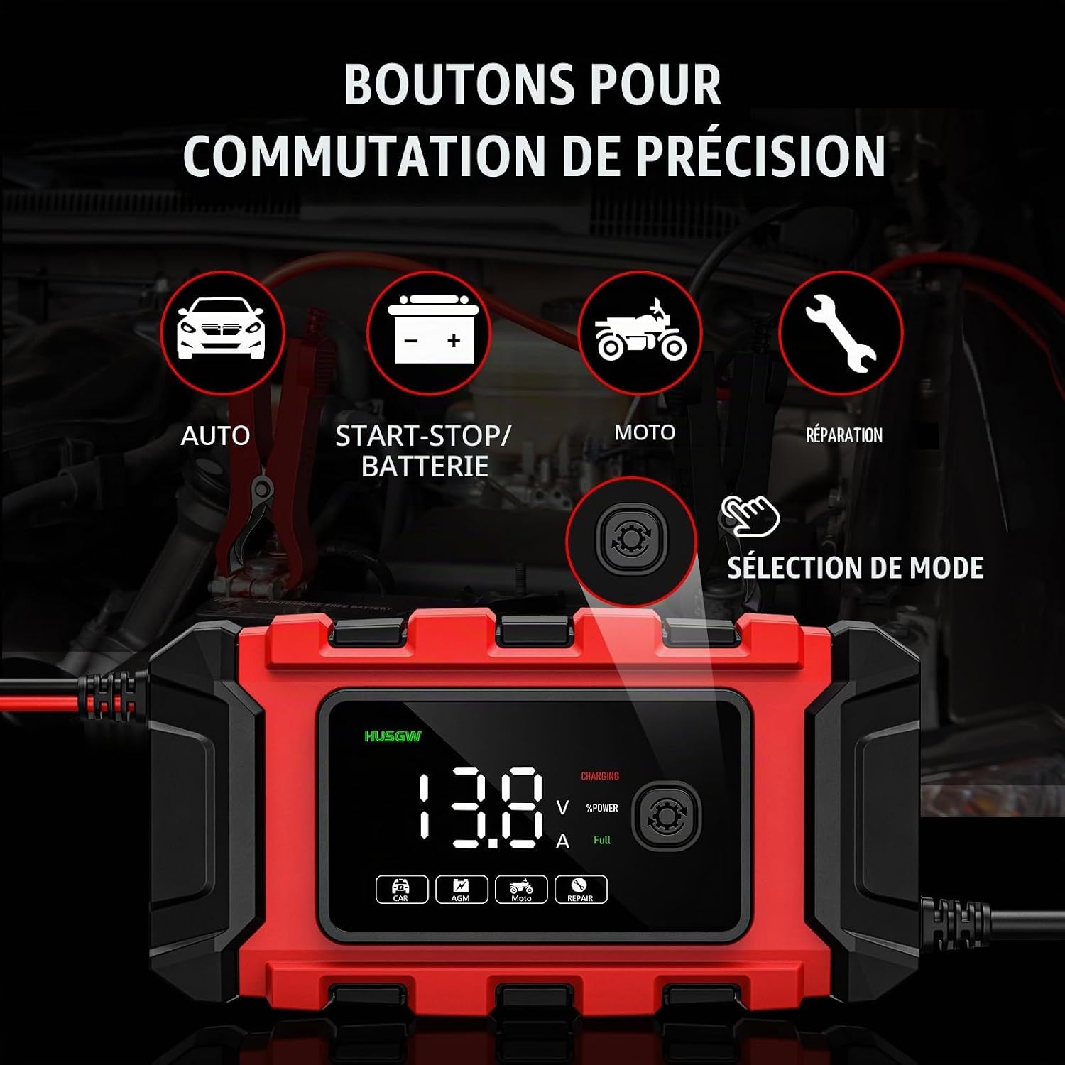 Chargeur Husgw – boîtier et composants internes