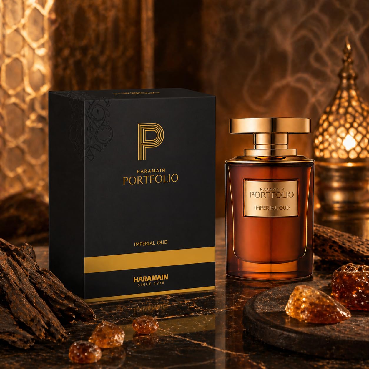 Al Haramain Portfolio Imperial Oud - Perfume for Women And Men - Amber Woody Fragrance of Sage, Patchouli, and Sandalwood - 2.5 oz EDP Spray