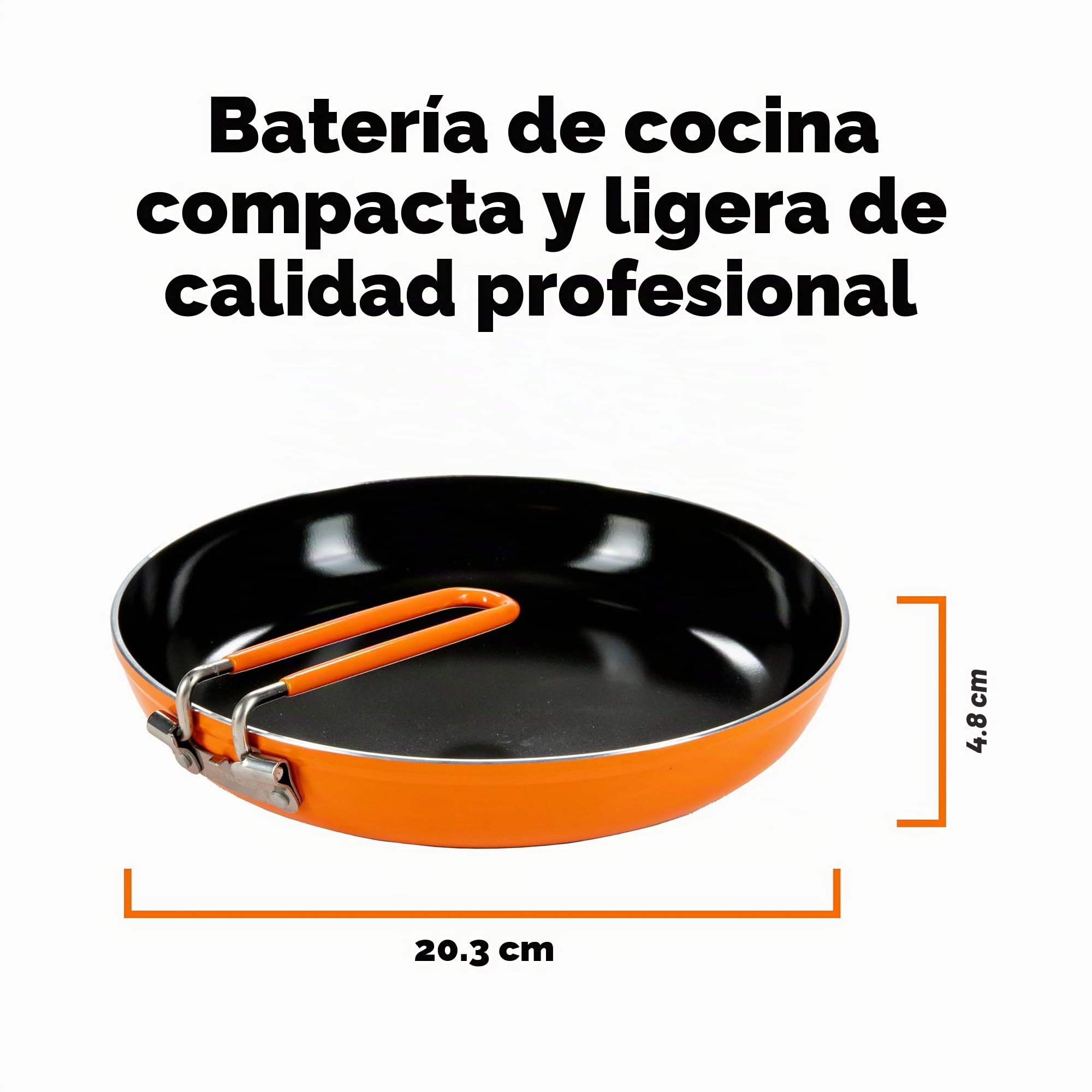 Jetboil Summit - Sartén de utensilios de cocina para camping, naranja, talla única