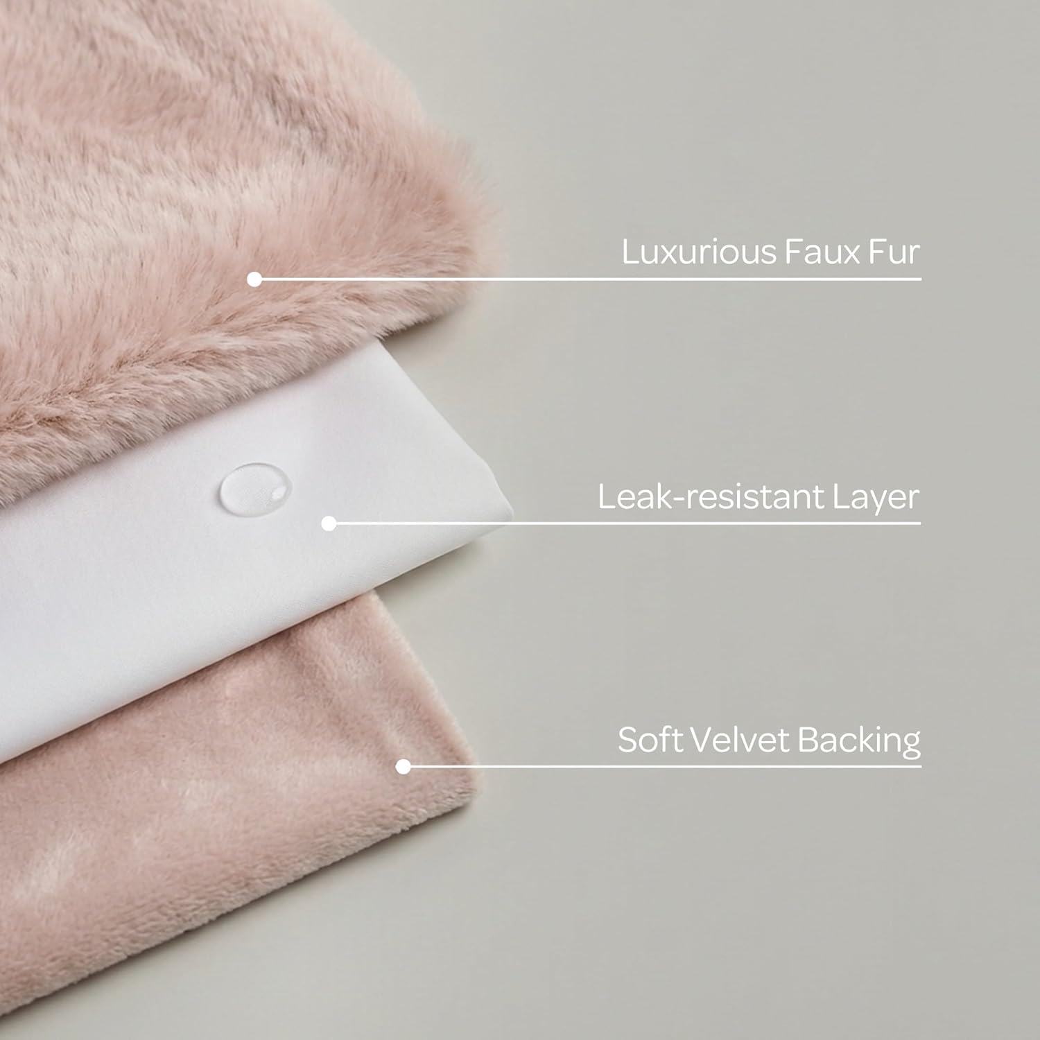 4 Cats & Dogs Pet Faux Fur Throw Blanket – Ultra Soft, Waterproof, Leakproof, Washable, Large (50"x60") Plush Pet Blanket for Couch, Bed, Sofa Protection – Luxurious, Cozy & Durable - Blush