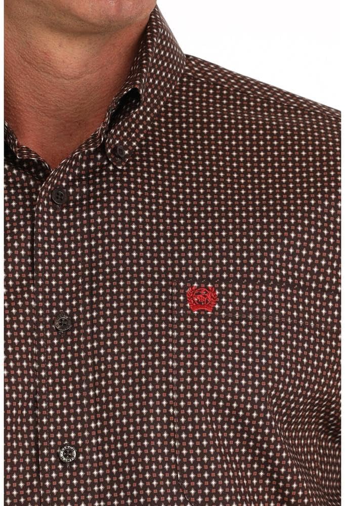 Cinch Men`s Brown Print Classic Shirt - Image 3
