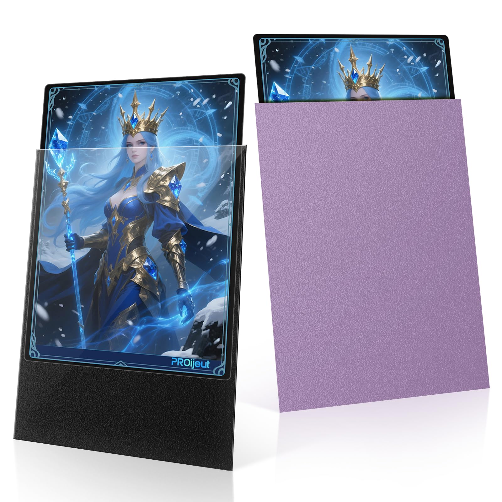 200 Pack Card Sleeves, Matte Dual Trading Card Sleeves with Opaque Back &amp; Smooth Shuffle, Tear Resistant Card Protectors for MTG, TCG and Game Cards (Orchid Purple)