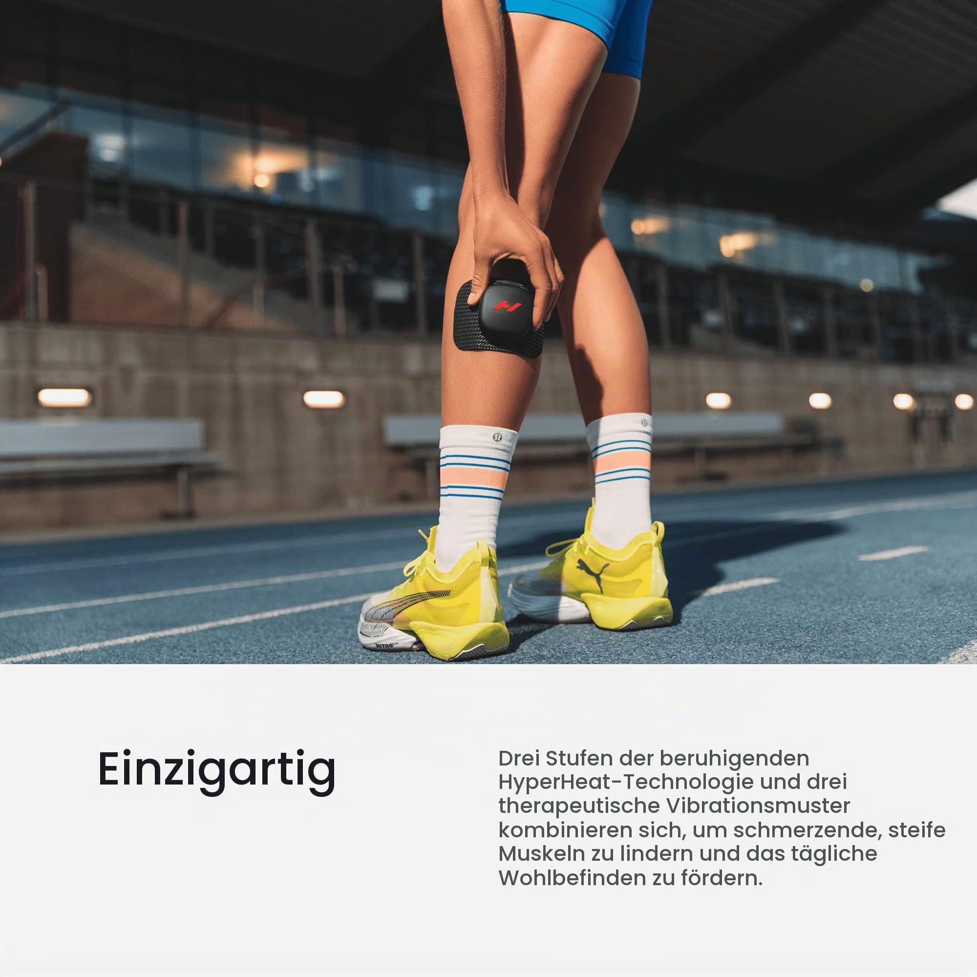 Hyperice Venom Go Kompaktes, tragbares Wärme und Vibrations therapiegerät | Punktuelle Behandlung zur Lockerung und Beruhigung von Muskelkater | Inklusive 3 Pads für bis zu 20 Anwendungen pro Pad