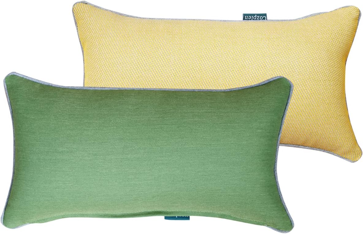 COZPLEN Rectangle Outdoor Lumbar Pillows, 10x18 inches