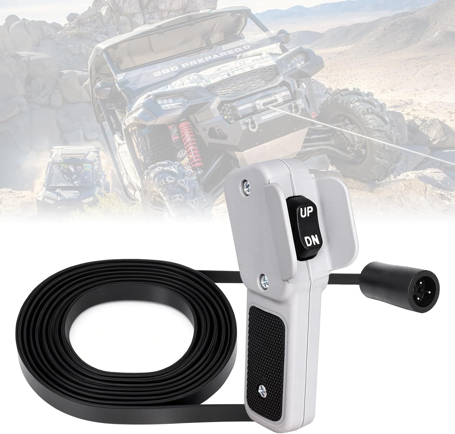64849 Winch Remote Control Fits for WARN ATV & Side x Side Winches | Handheld Remote Controller with Rubber Grip