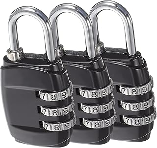 Housoutil 3pcs Trolley Password Digital Padlock Outdoor Padlock Outdoor Storage Cabinet Resettable Padlock Number Lock Outdoor 3 Digit Padlock Keyless Padlocks with Combination Locker Locks