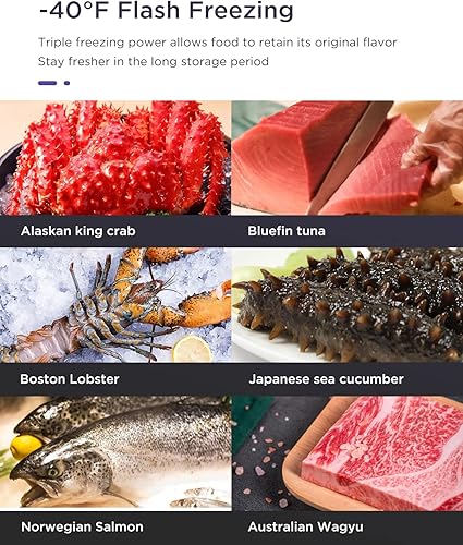 Miniatura 5 de ADT Congeladores de puerta superior independientes de 6.8 a -4 (3.5 pies cúbicos, negro CBlack)