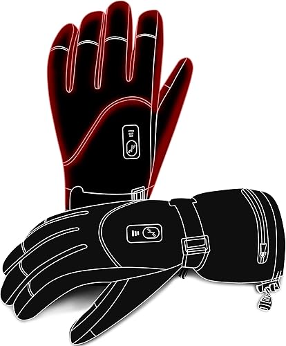 Miniatura 1 de Daintymuse Waterproof Heated Gloves Men Women Electric Rechargeable Gloves Kit,Touchscreen Thermal Gloves,Unisex Winter Warm Gloves Climb Hike Hunt