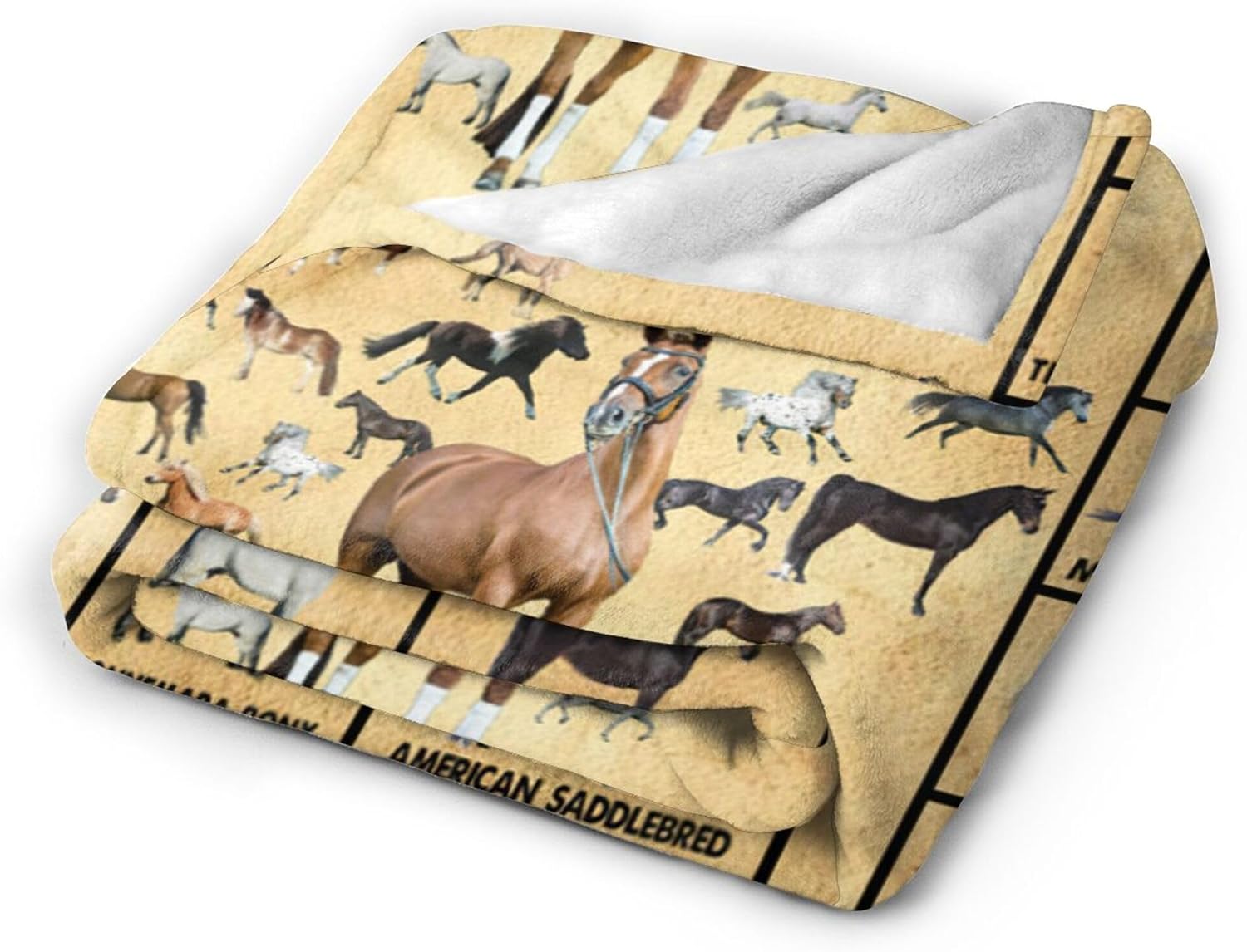 Horse Blanket Throws Horse Gifts Horses Throw Blanket for Girls Boys Kids Adults Soft Warm Cozy Fleece Blanket for Couch Sofa ​Bed 50"x40"