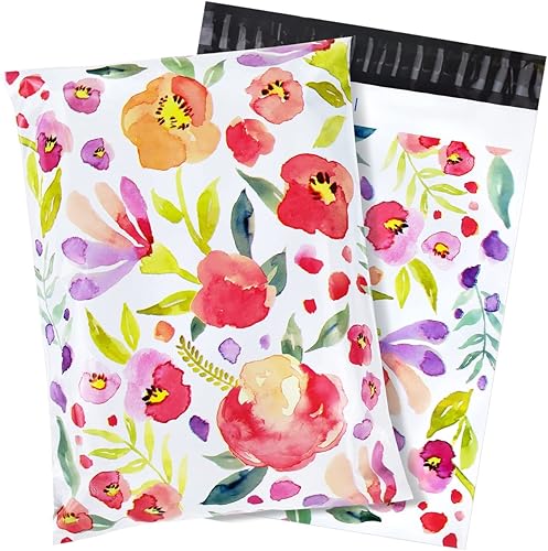 Miniatura 31 de Paquete de 100 sobres de polietileno de 10 x 13 pulgadas, bonitos sobres de polietileno para pequeñas empresas, bolsas de envío para ropa, THANK