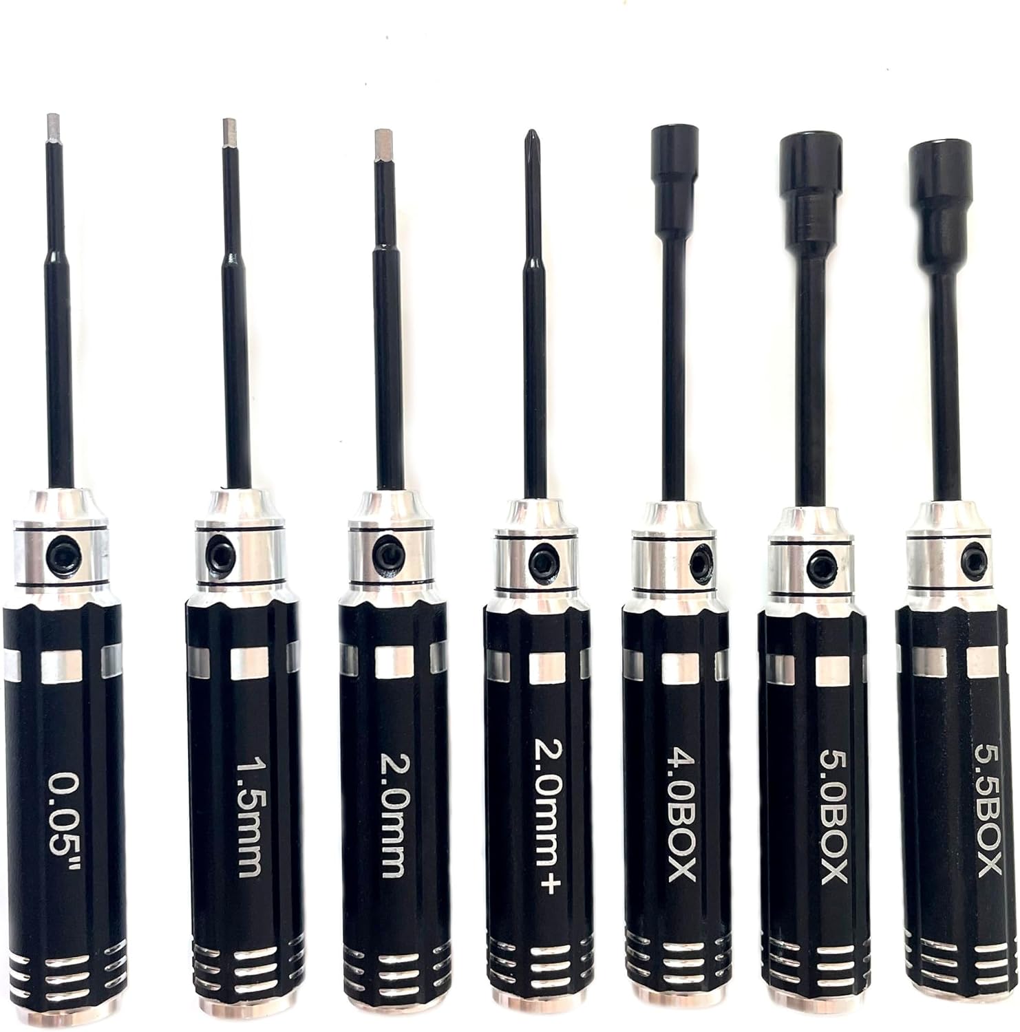 Mini RC Hex Screwdriver Nut Driver Set RC Car Tools for 1/18 1/24 RC Mini Crawler Car TRX4M SCX24 FCX24(7PCS)
