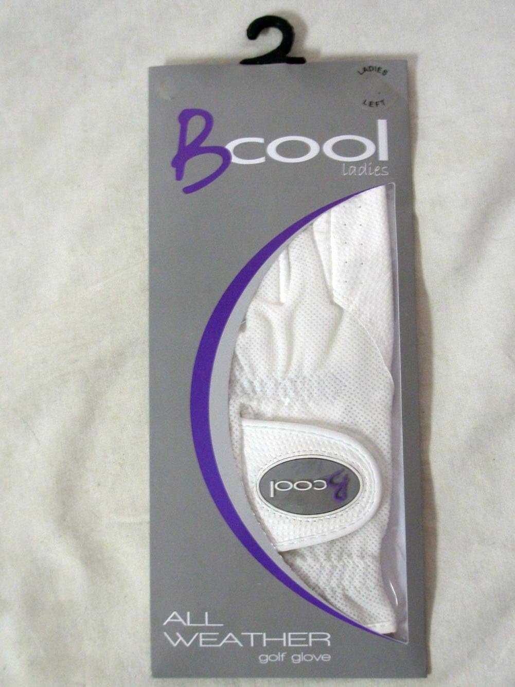 B Cool All Weather Golf Glove (White, Left, Large, Ladies)