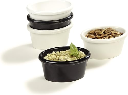 Miniatura 7 de Carlisle FoodService Products S31002 - Ramequín ovalado de melamina de 2 onzas, color blanco (caja de 48)