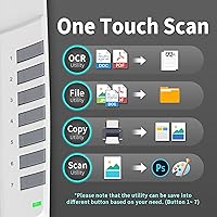 Vista 4 de Plustek OpticPro A320E - Escáner de cama plana con sensor CCD A3, área de escaneo de 12" x 17" con velocidad de 7.8 segundos. Compatible