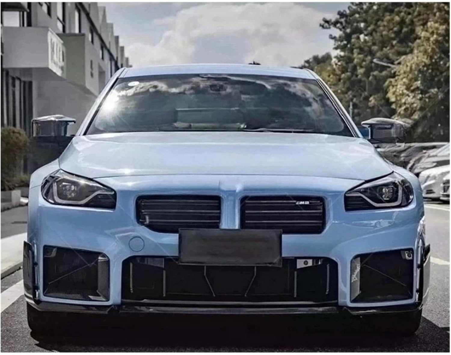M2 ドライカーボン繊維 MP スタイルフロントリップ BMW G87 M2 クーペ 2022 【プロテクターカーサイドストリップトリムカバートヨタカムリ】 アップフロントバンパー下部ス