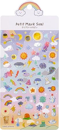 Amazon Pm プチマークシール クリアシールそざい 天気 かわいい 5321 シール ステッカー 文房具 オフィス用品